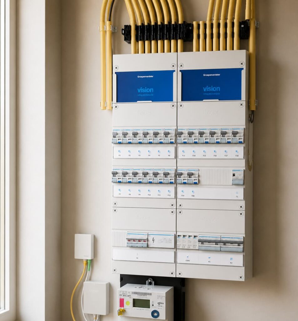 Hager vision meterkast installatie